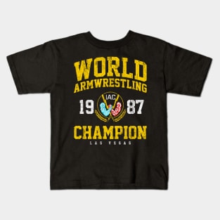 1987 World Armwrestling Champion Kids T-Shirt